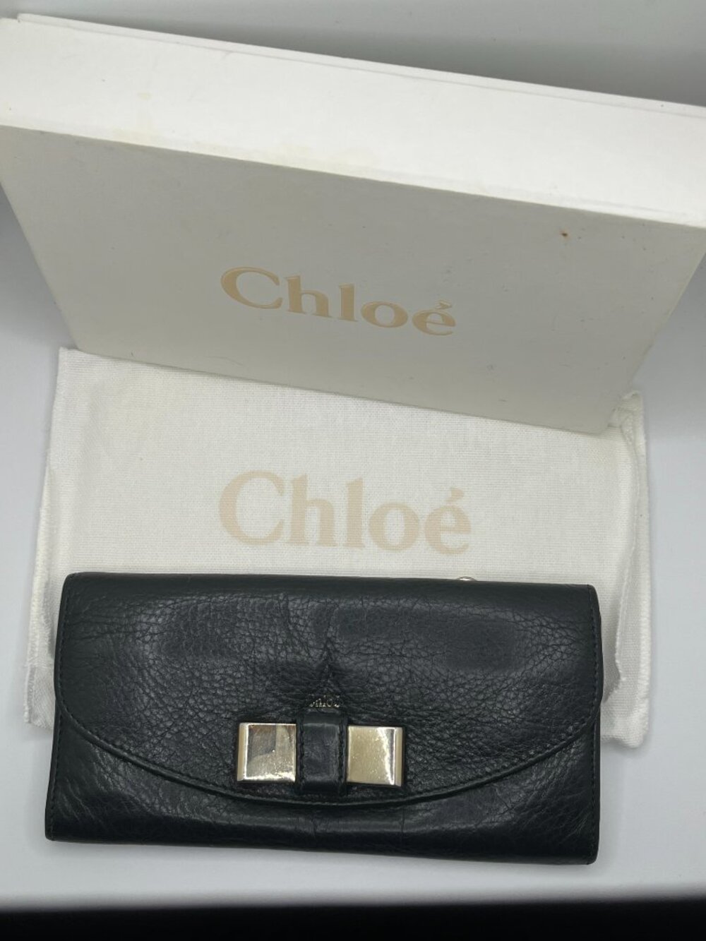 Chloe Lily Black Calfskin Long Wallet